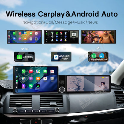 Aotsr Dual Screen 13.1 inch+12.3 inch Android 15 Carplay Car Radio for Mitsubishi Lancer EX 2010-2017 Car GPS Navigation Multimedia