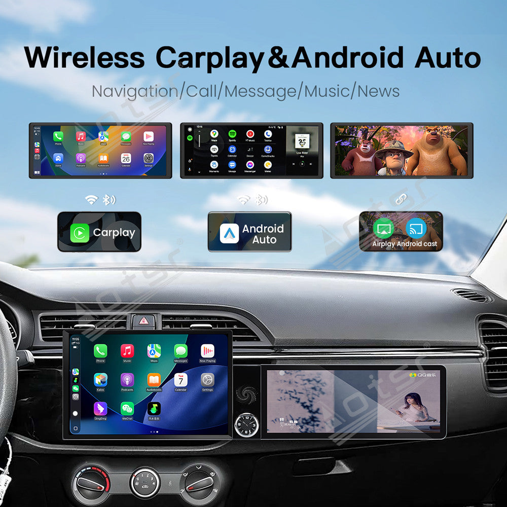Aotsr Dual Screen 13.1 inch+12.3 inch Android 15 Carplay Car Radio for KIA K2 2017-2019 Car GPS Navigation Multimedia