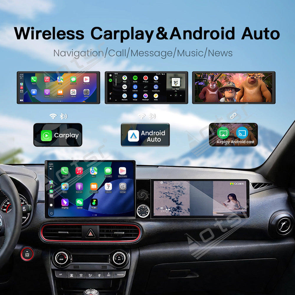 Aotsr Dual Screen 13.1 inch+12.3 inch Android 15 Carplay Car Radio for Hyundai ENCINO 2018-2020 Car GPS Navigation Multimedia