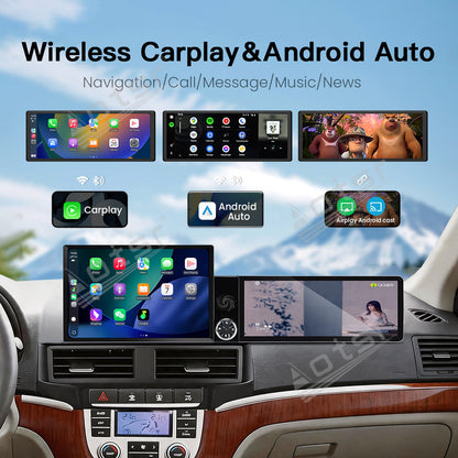 Aotsr Dual Screen 13.1 inch+12.3 inch Android 15 Carplay Car Radio for Hyundai Santa Fe 2006-2012 Car GPS Navigation Multimedia
