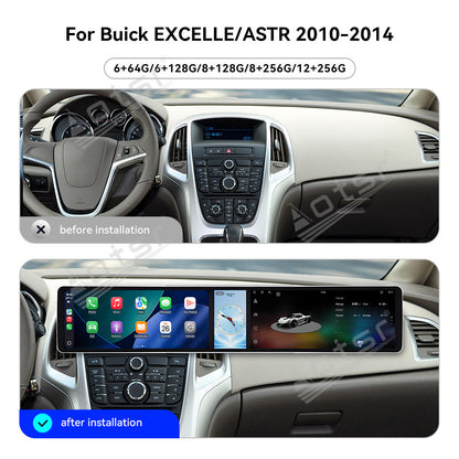 Aotsr Dual 12.3 inch Car Radio for Buick EXCELLE/ASTR 2010-2014 with 7870 Octa Core Chip Ultra HD 2400*900 Touch Screen Wireless CarPlay Bluetooth 5.0 GPS Navigation 4G Network OEM Upgrade Multimedia System