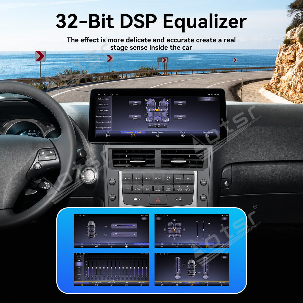 Aotsr 12.3 inch Android 15 Carplay Car Radio for Lexus GS300/350/400/430/450/460 2006-2012 Car GPS Navigation Multimedia