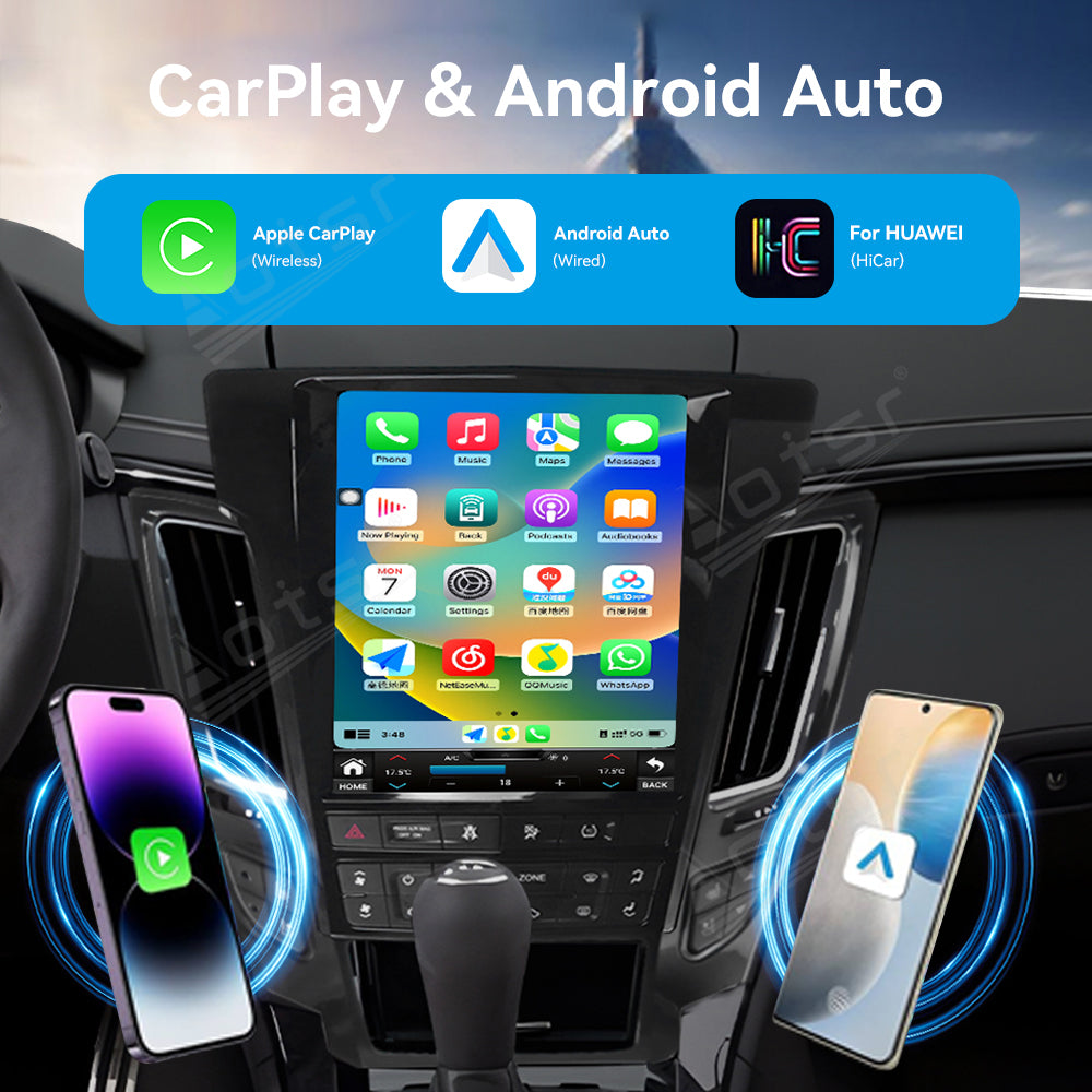 For Cadillac CTS (2007-2012) 9.7 Inch Tesla-style Carplay Screens COMPATIBLE WITHORIGINAL CAR FUNCTIONS