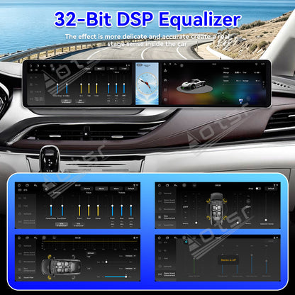 Aotsr Dual 12.3 inch Car Radio for Buick GL8 2020-2022 with 7870 Octa Core Chip Ultra HD 2400*900 Touch Screen Wireless CarPlay Bluetooth 5.0 GPS Navigation 4G Network OEM Upgrade Multimedia System