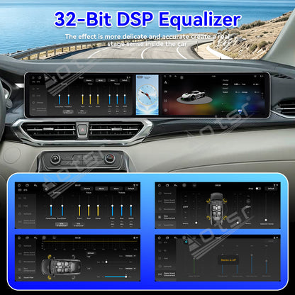 Aotsr Dual 12.3 inch Car Radio for Maxus G50 2022-2025 with 7870 Octa Core Chip, Ultra HD 2400*900 Touch Screen, Wireless CarPlay, Bluetooth 5.0, GPS Navigation, 4G Network, OEM Upgrade Multimedia System