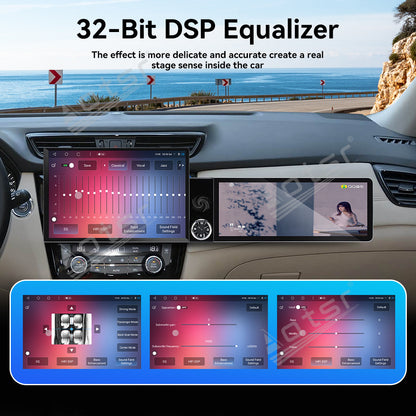 Aotsr Dual Screen 13.1 inch+12.3 inch Android 15 Carplay Car Radio for Nissan X-Trail;Nissan Qashqai 2014-2020 Car GPS Navigation Multimedia