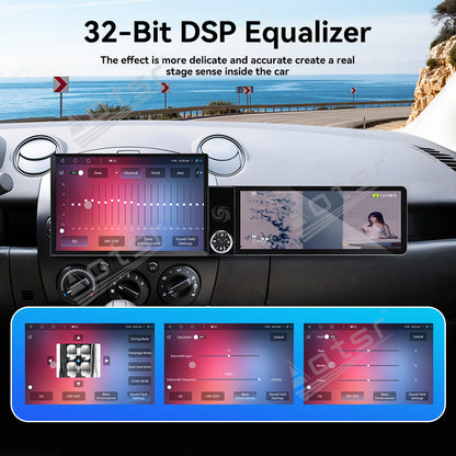 Aotsr Dual Screen 13.1 inch+12.3 inch Android 15 Carplay Car Radio for Mazda 2 2007-2014 Car GPS Navigation Multimedia