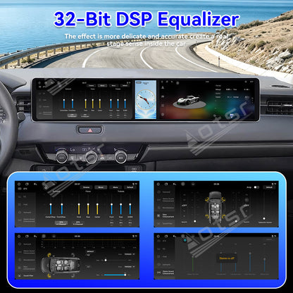 Aotsr Dual 12.3 inch Car Radio for Honda XR-V 2023-2026 with 7870 Octa Core Chip, Ultra HD 2400*900 Touch Screen, Wireless CarPlay, Bluetooth 5.0, GPS Navigation, 4G Network, OEM Upgrade Multimedia System