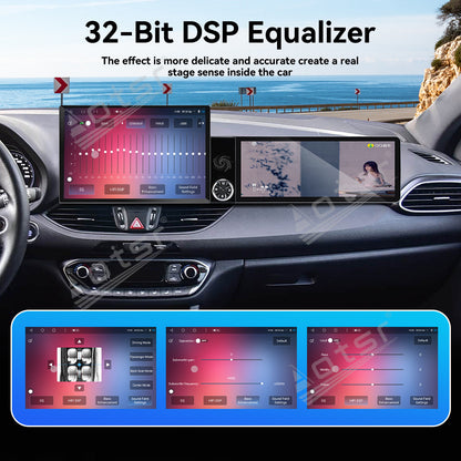 Aotsr Dual Screen 13.1 inch+12.3 inch Android 15 Carplay Car Radio for Hyundai I30 2017-2018 Car GPS Navigation Multimedia