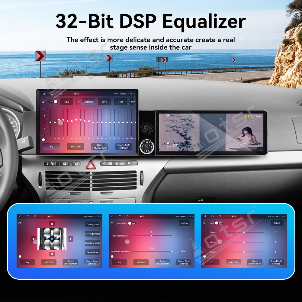 Aotsr Dual Screen 13.1 inch+12.3 inch Android 15 Carplay Car Radio for Opel Zafira/Astra 2004-2014 Car GPS Navigation Multimedia