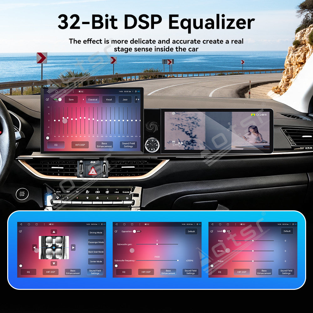 Aotsr Dual Screen 13.1 inch+12.3 inch Android 15 Carplay Car Radio for KIA K3 2012-2019 Car GPS Navigation Multimedia