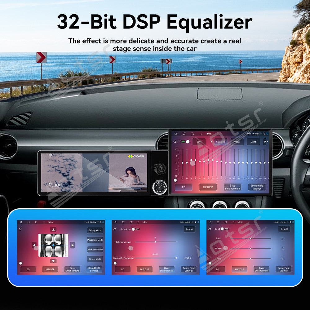Aotsr Dual Screen 13.1 inch+12.3 inch Android 15 Carplay Car Radio for Mazda 5 2011-2015 Car GPS Navigation Multimedia