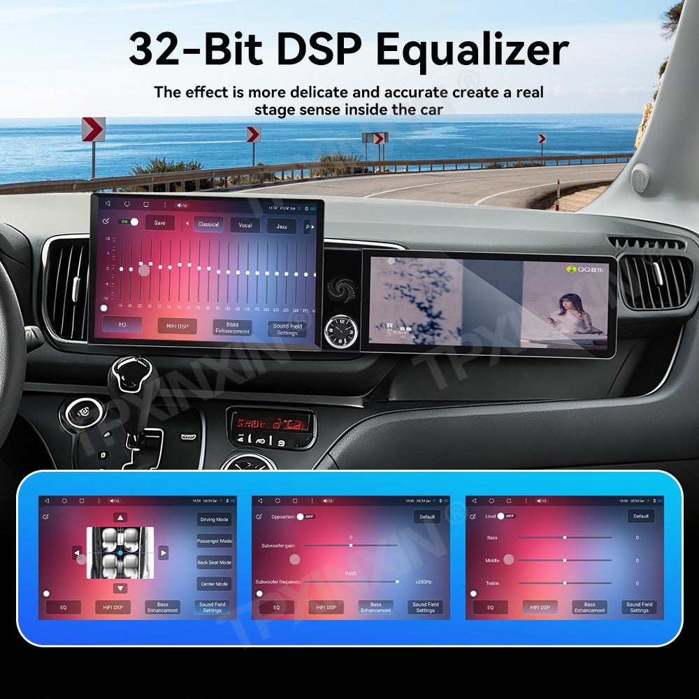 Aotsr Dual Screen 13.1 inch+12.3 inch Android 15 Carplay Car Radio for KIA Ray 2023-2026 Car GPS Navigation Multimedia