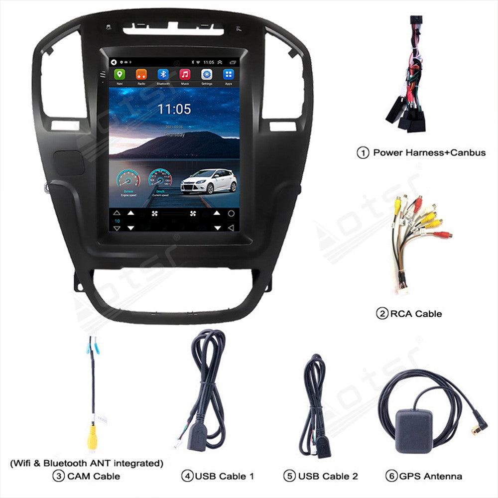 9.7 Inch Tesla Screen For  Buick Regal 2009-2013 Android 13.0 Car Radio Player GPS Navi Auto Stereo Multimedia Video DSP Carplay 4G SIM