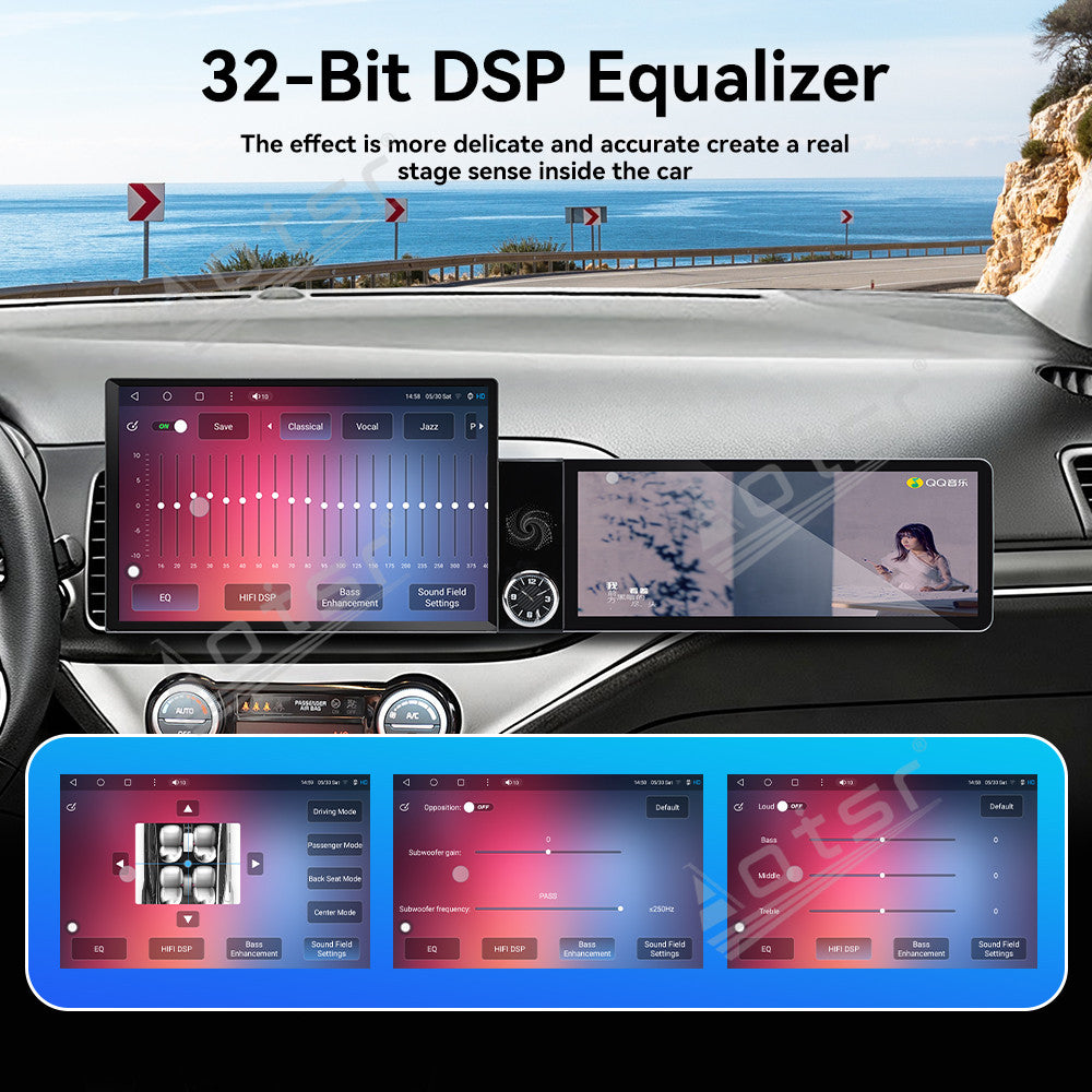 Aotsr Dual Screen 13.1 inch+12.3 inch Android 15 Carplay Car Radio for KIA Picanto 2011-2017 Car GPS Navigation Multimedia