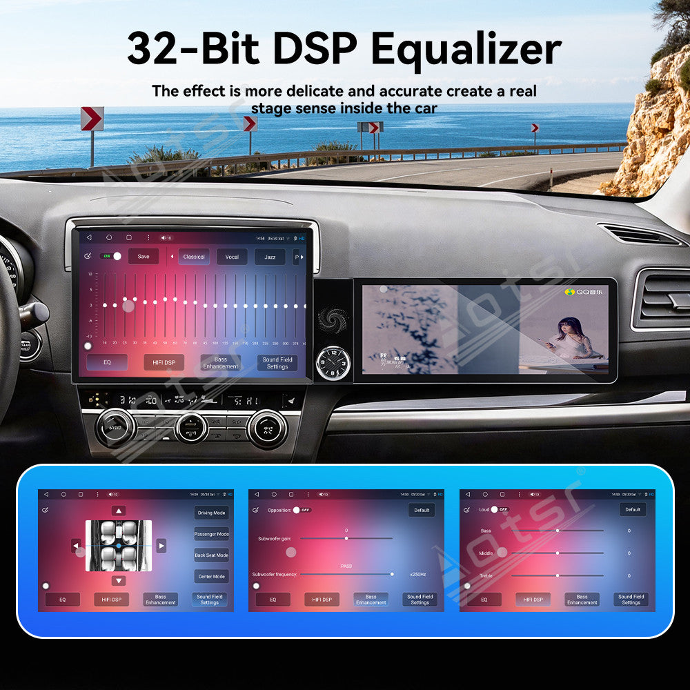 Aotsr Dual Screen 13.1 inch+12.3 inch Android 15 Carplay Car Radio for Subaru LEGACY/Subaru OUTBACK 2011-2021 Car GPS Navigation Multimedia