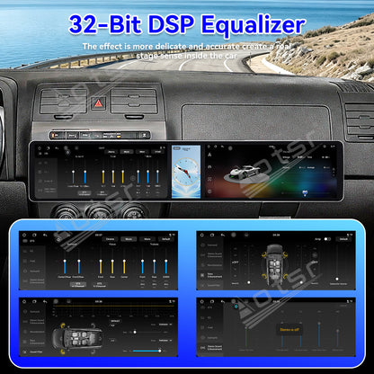 Aotsr Dual 12.3 inch Car Radio For Hummer H3 2005-2010 with 7870 Octa Core Chip Ultra HD 2400*900 Touch Screen Wireless CarPlay Bluetooth 5.0 GPS Navigation