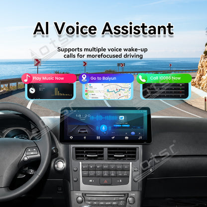 Aotsr 12.3 inch Android 15 Carplay Car Radio for Lexus GS300/350/400/430/450/460 2006-2012 Car GPS Navigation Multimedia