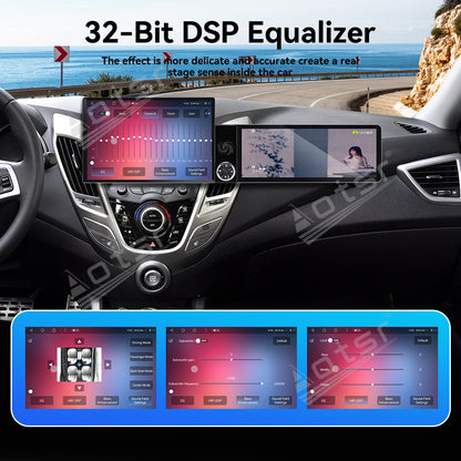 Aotsr Dual Screen 13.1 inch+12.3 inch Android 15 Carplay Car Radio for Hyundai Veloster 2011-2017 Car GPS Navigation Multimedia