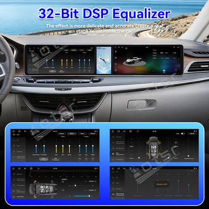 Aotsr Dual 12.3 inch Car Radio For Geely Jiaji/Maple 80V 2017-2022 with 7870 Octa Core Chip Ultra HD 2400*900 Touch Screen Wireless CarPlay Bluetooth 5.0 GPS Navigation