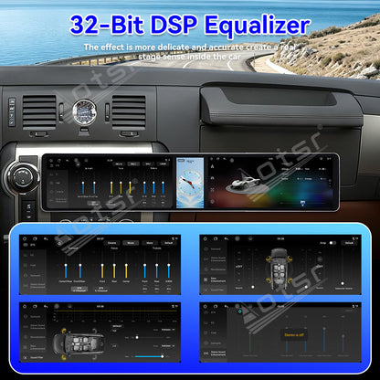 Aotsr Dual 12.3 inch Car Radio For Hummer H2 2005-2012 with 7870 Octa Core Chip Ultra HD 2400*900 Touch Screen Wireless CarPlay Bluetooth 5.0 GPS Navigation