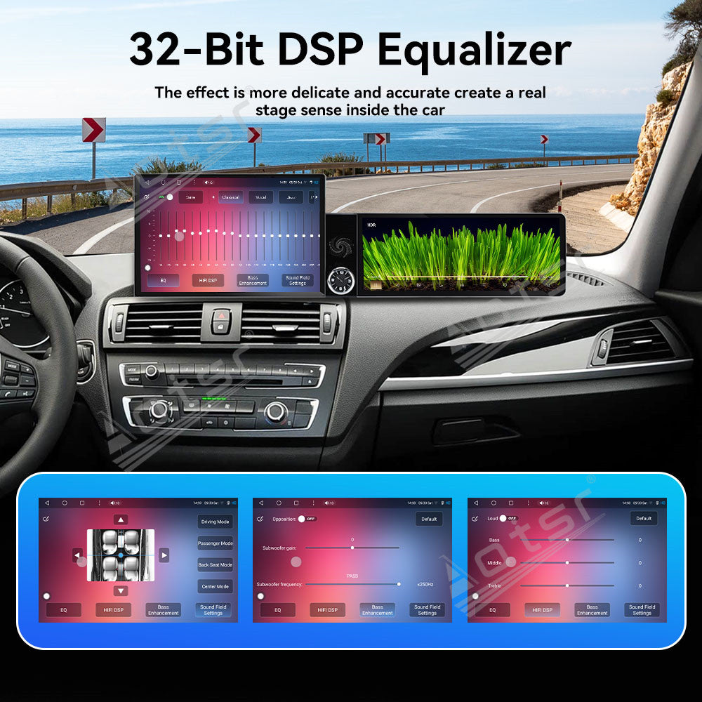 Aotsr Dual Screen 13.1 inch+12.3 inch Android 15 Carplay Car Radio for BMW 1/2 Series F20/F21 2012-2017 EVO Car GPS Navigation Multimedia