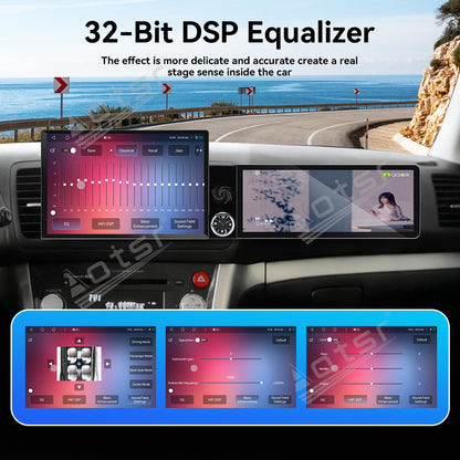 Aotsr Dual Screen 13.1 inch+12.3 inch Android 15 Carplay Car Radio for Subaru Legacy/Outback 2004-2009 Car GPS Navigation Multimedia