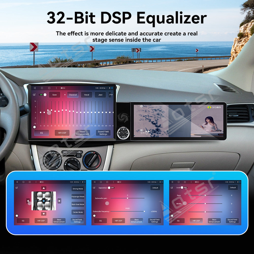 Aotsr Dual Screen 13.1 inch+12.3 inch Android 15 Carplay Car Radio for Nissan Sylphy 2012-2019 Car GPS Navigation Multimedia