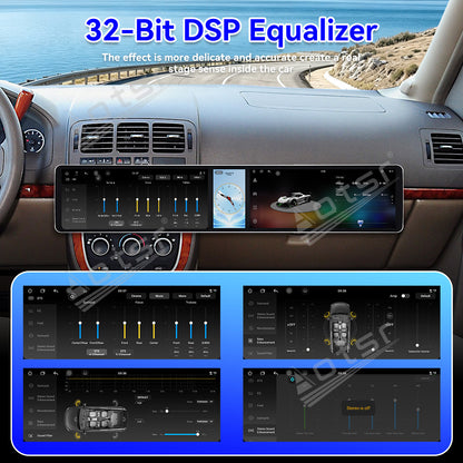 Aotsr Dual 12.3 inch Car Radio for Buick GL8 2005-2012 with 7870 Octa Core Chip Ultra HD 2400*900 Touch Screen Wireless CarPlay Bluetooth 5.0 GPS Navigation 4G Network OEM Upgrade Multimedia System