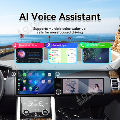 Aotsr Dual Screen 13.1 inch+12.3 inch Android 15 Carplay Car Radio for Land Rover Range Rover Executive 2018-2022 Car GPS Navigation Multimedia