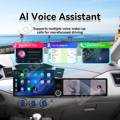 Aotsr Dual Screen 13.1 inch+12.3 inch Android 15 Carplay Car Radio for Mitsubishi Zinger 2015-2026 Car GPS Navigation Multimedia