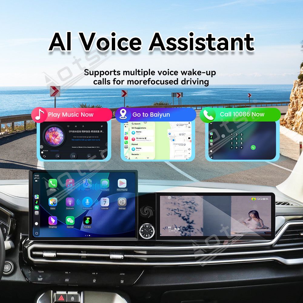 Aotsr Dual Screen 13.1 inch+12.3 inch Android 15 Carplay Car Radio for KIA Sportage 2021-2026 Car GPS Navigation Multimedia