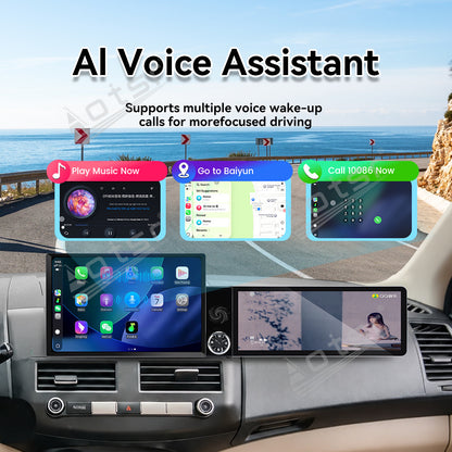 Aotsr 13.1 Inch + 12.3 Inch Android Car Navigation System for Mitsubishi Outlander 2008-2015 Wireless CarPlay GPS Multimedia Player