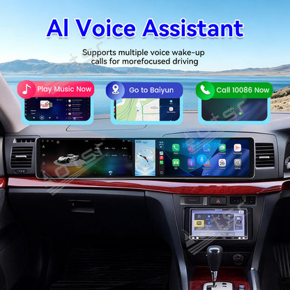 Aotsr Dual 12.3 inch Car Radio for Toyota Mark2 2000-2004 with 7870 Octa Core Chip Ultra HD 2400*900 Touch Screen Wireless CarPlay Bluetooth 5.0 GPS Navigation