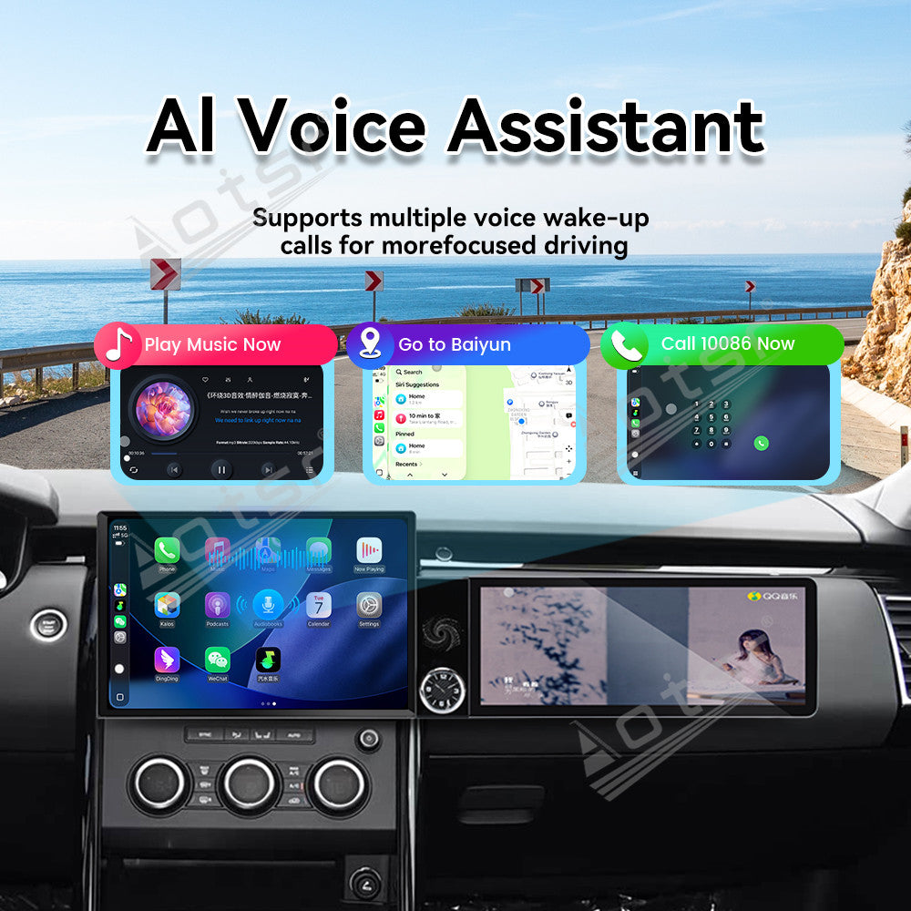 Aotsr Dual Screen 13.1 inch+12.3 inch Android 15 Carplay Car Radio for Land Rover Discovery 5 2017-2019 Car GPS Navigation Multimedia