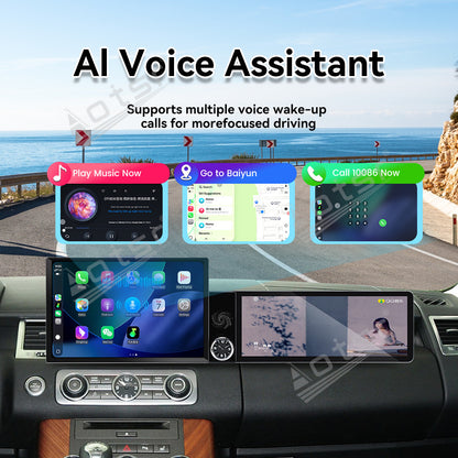 Aotsr Dual Screen 13.1 inch+12.3 inch Android 15 Carplay Car Radio for Land Range Rover Sport 2010-2013 Car GPS Navigation Multimedia