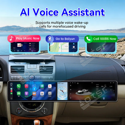 Aotsr Dual 12.3 inch Car Radio for SsangYong Rexton 2006-2012 with 7870 Octa Core Chip, Ultra HD 2400*900 Touch Screen, Wireless CarPlay, Bluetooth 5.0, GPS Navigation, 4G Network, OEM Upgrade Multimedia System