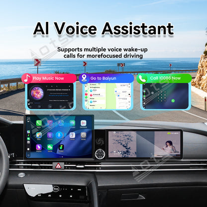 Aotsr Dual Screen 13.1 inch+12.3 inch Android 15 Carplay Car Radio for Hyundai Elantra 2020-2021 Car GPS Navigation Multimedia