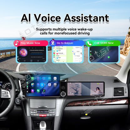 Aotsr Dual Screen 13.1 inch+12.3 inch Android 15 Carplay Car Radio for Subaru Legacy;Subaru Outback 2010-2014 Car GPS Navigation Multimedia