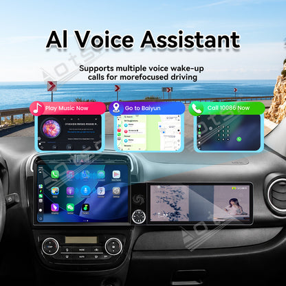 Aotsr Dual Screen 13.1 inch+12.3 inch Android 15 Carplay Car Radio for Mitsubishi Mirage 2012-2018 Car GPS Navigation Multimedia