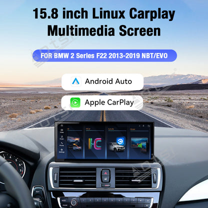 Aotsr 15.8 inch Linux Carplay Screen for BMW 2 Series£¨F22£©2013-2019 NBT EVO IPS Touch Stereo Unit Multi Storage 4G DSP BT5.0 GPS