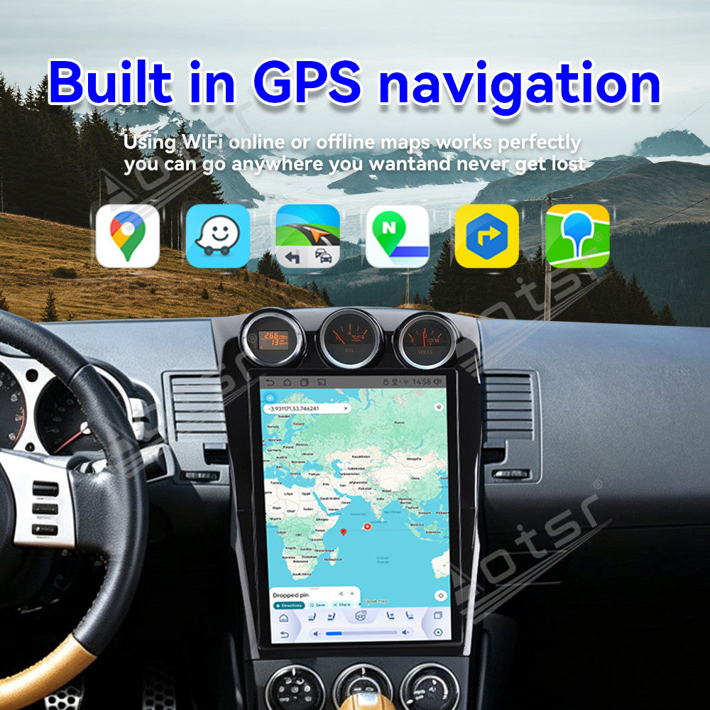 Aotsr 14.5 inch Car Radio for Nissan 350Z 2002-2008 Latest UI Interface Android 15 CarPlay GPS Navigation Multimedia Player Head Unit