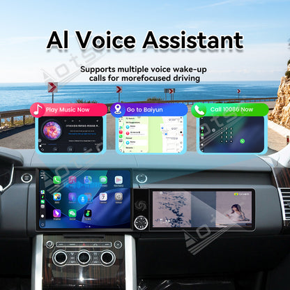 Aotsr Dual Screen 13.1 inch+12.3 inch Android 15 Carplay Car Radio for Land Rover Range Rover Executive 2013-2016 Car GPS Navigation Multimedia