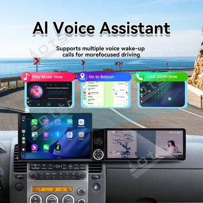 Aotsr Dual Screen 13.1 inch+12.3 inch Android 15 Carplay Car Radio for Nissan Pathfinder;Nissan Navara 2004-2014 Car GPS Navigation Multimedia