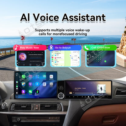 Aotsr Dual Screen 13.1 inch+12.3 inch Android 15 Carplay Car Radio for BMW 6 Series 2009-2016 Car GPS Navigation Multimedia
