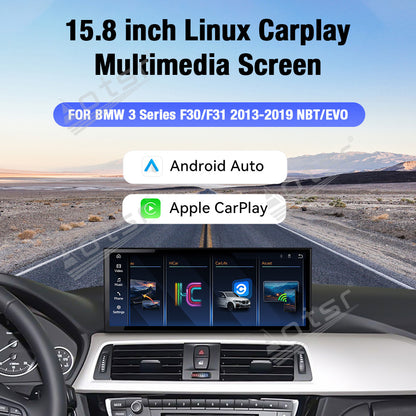 Aotsr 15.8 inch Linux Carplay Screen for BMW 3 Series£¨F30;F31£©2013-2019 NBT EVO IPS Touch Stereo Unit Multi Storage 4G DSP BT5.0 GPS