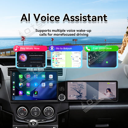 Aotsr Dual Screen 13.1 inch+12.3 inch Android 15 Carplay Car Radio for Mazda 5 2011-2015 Car GPS Navigation Multimedia