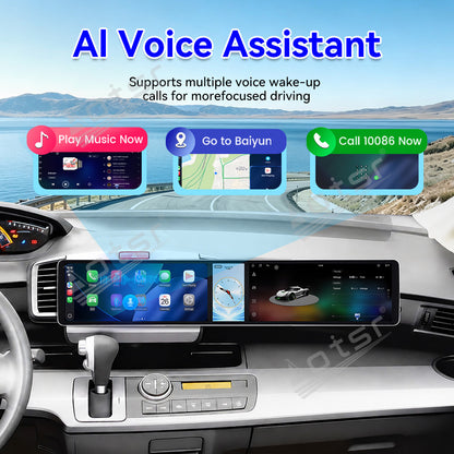 Aotsr Dual 12.3 inch Car Radio for Honda Freed 2008-2013 with 7870 Octa Core Chip, Ultra HD 2400*900 Touch Screen, Wireless CarPlay, Bluetooth 5.0, GPS Navigation, 4G Network, OEM Upgrade Multimedia System