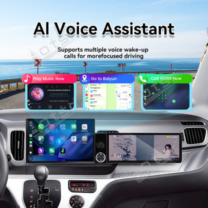 Aotsr Dual Screen 13.1 inch+12.3 inch Android 15 Carplay Car Radio for KIA Ray 2011-2017 Car GPS Navigation Multimedia