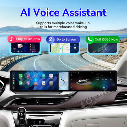 Aotsr Dual 12.3 inch Car Radio for Buick GL8 2020-2022 with 7870 Octa Core Chip Ultra HD 2400*900 Touch Screen Wireless CarPlay Bluetooth 5.0 GPS Navigation 4G Network OEM Upgrade Multimedia System